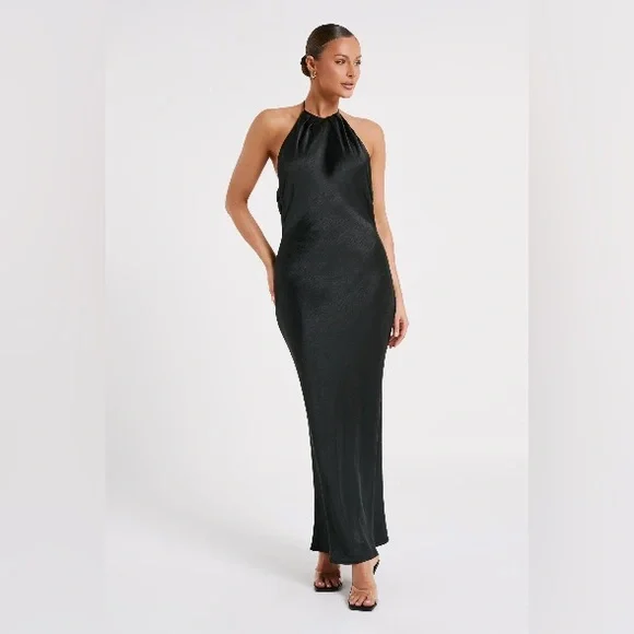 long sleeve formal dresses Oh Polly long sleeve bodycon hot fix embellished maxi dress in brown